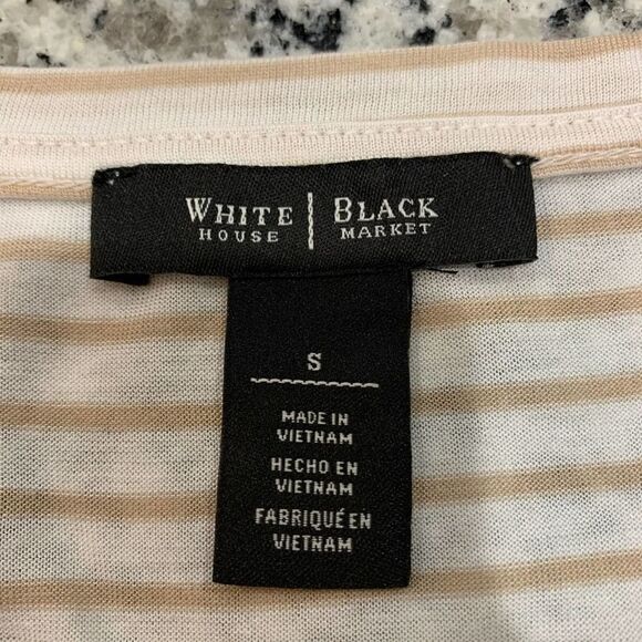 WHBM 100% Modal Short Sleeve Striped Tunic - Picture 5 of 7